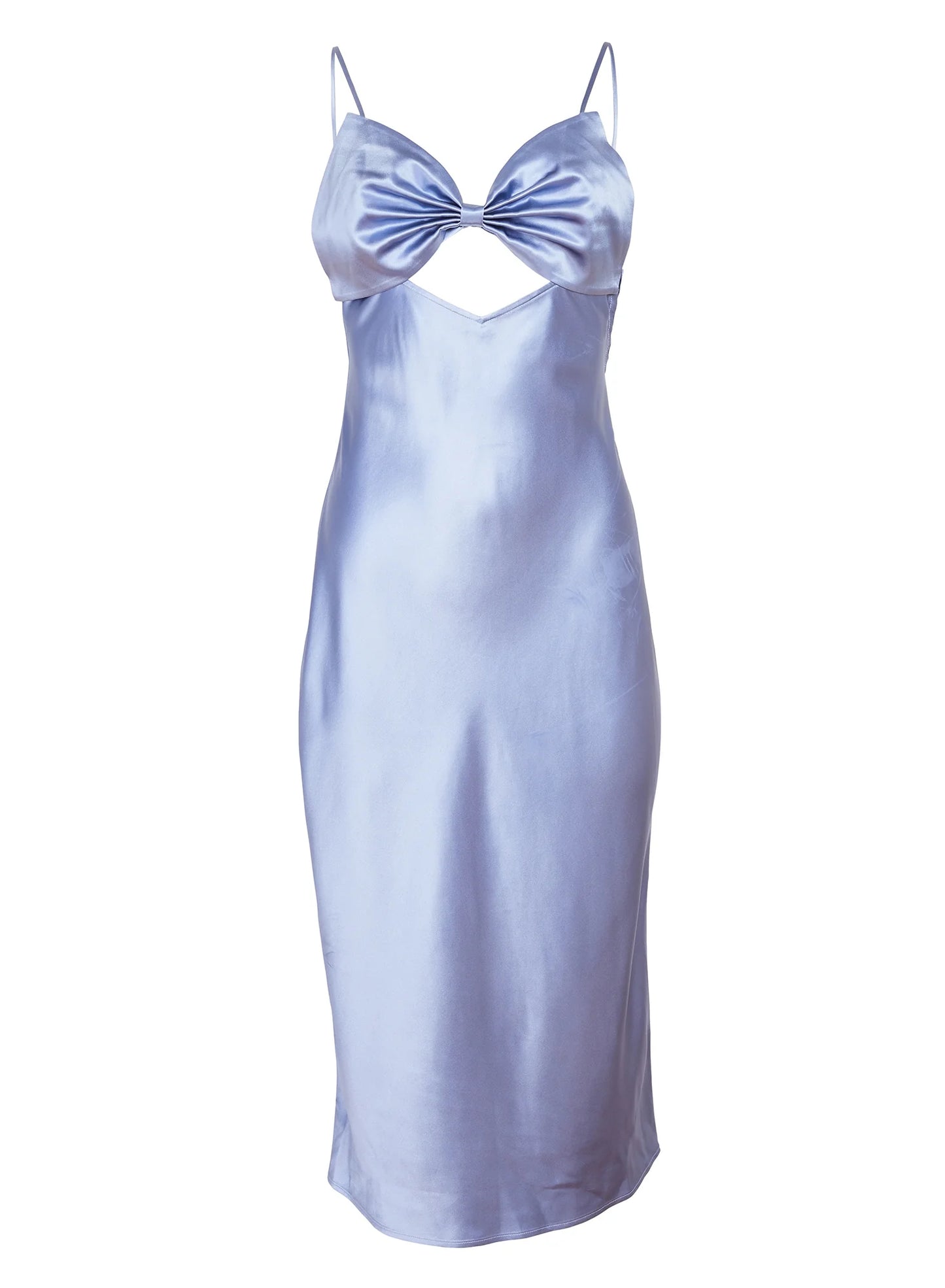 Fleur Du Mal Midi Bow Slip Dress