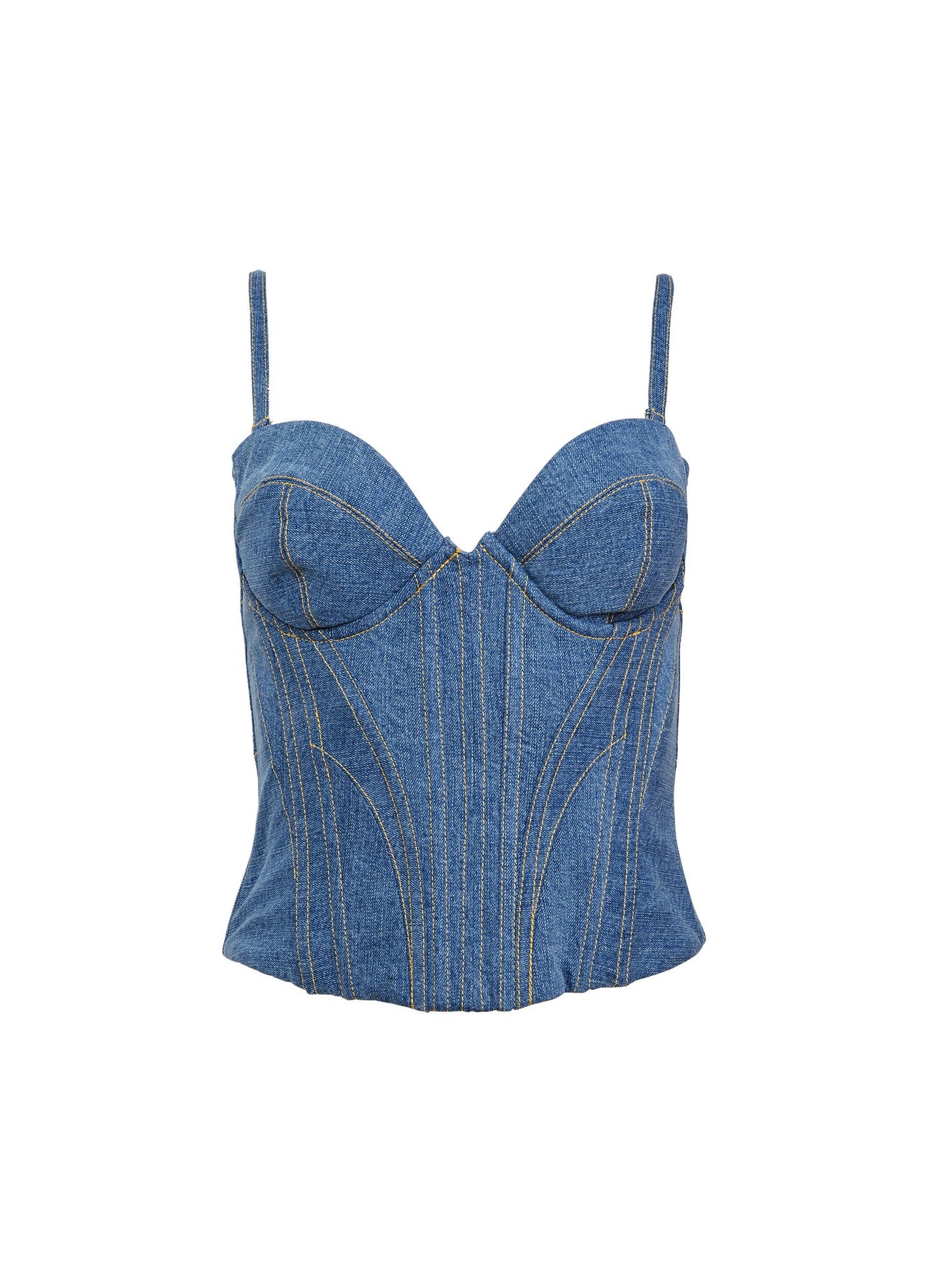 Fleur Du Mal Denim Bustier