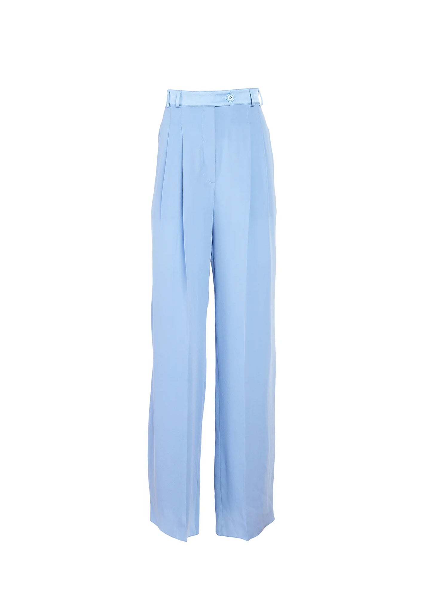 Fleur Du Mal Silk Georgette Wide Leg Pant Ciel