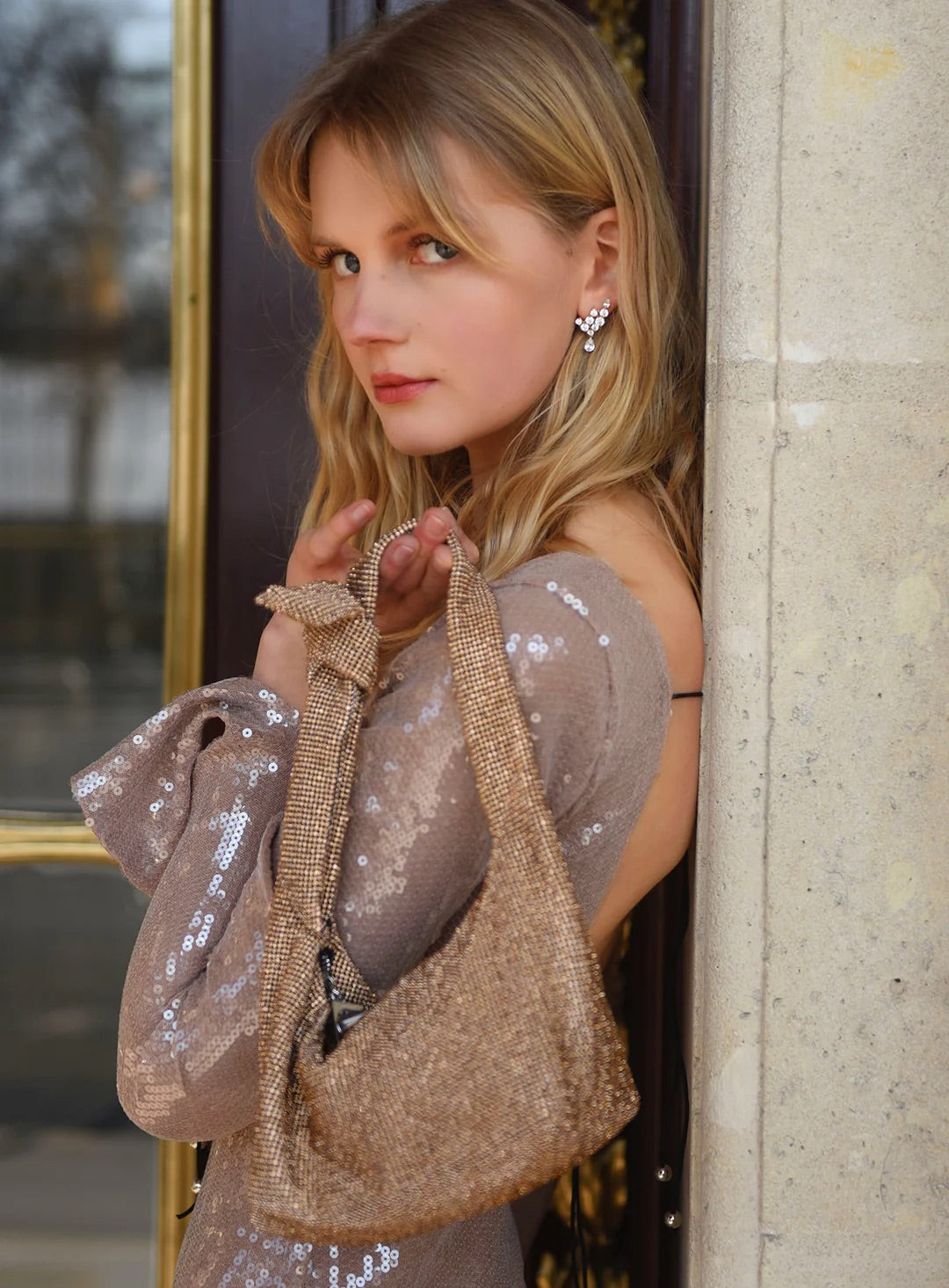 Emm Kuo Waverly Golden Bronze Bag