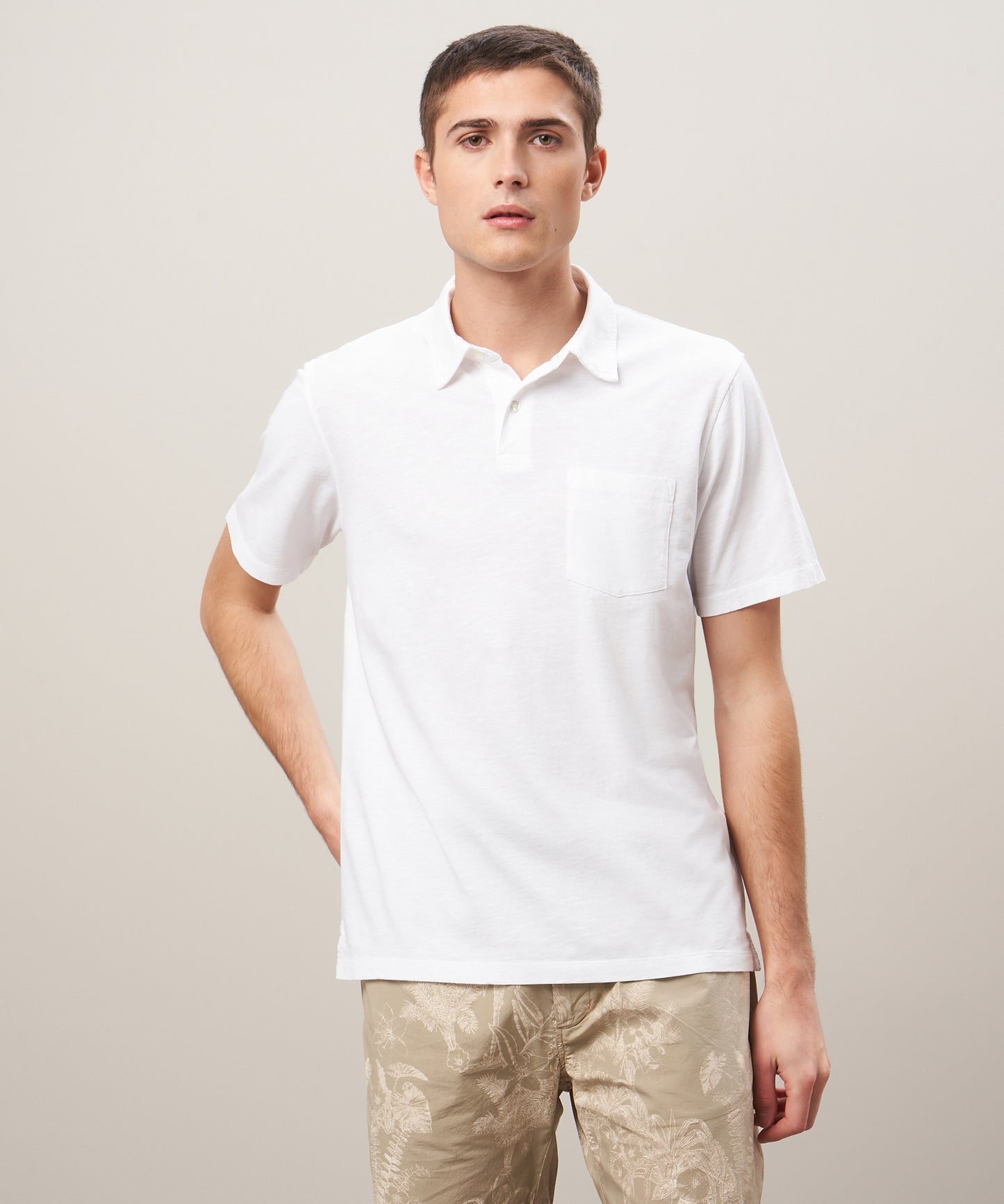 Hartford White Jersey Polo