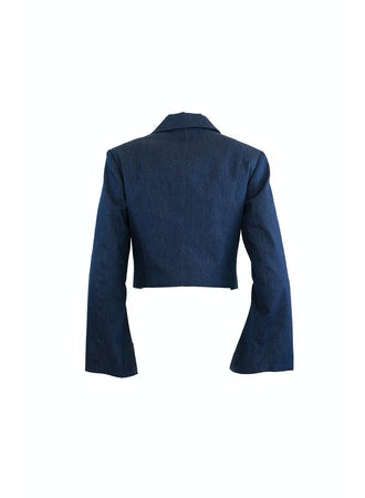Theo Demeter Cropped Denim Blazer