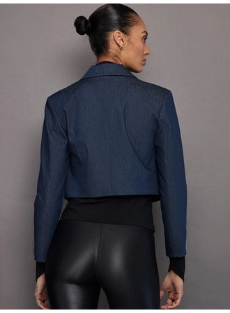 Theo Demeter Cropped Denim Blazer