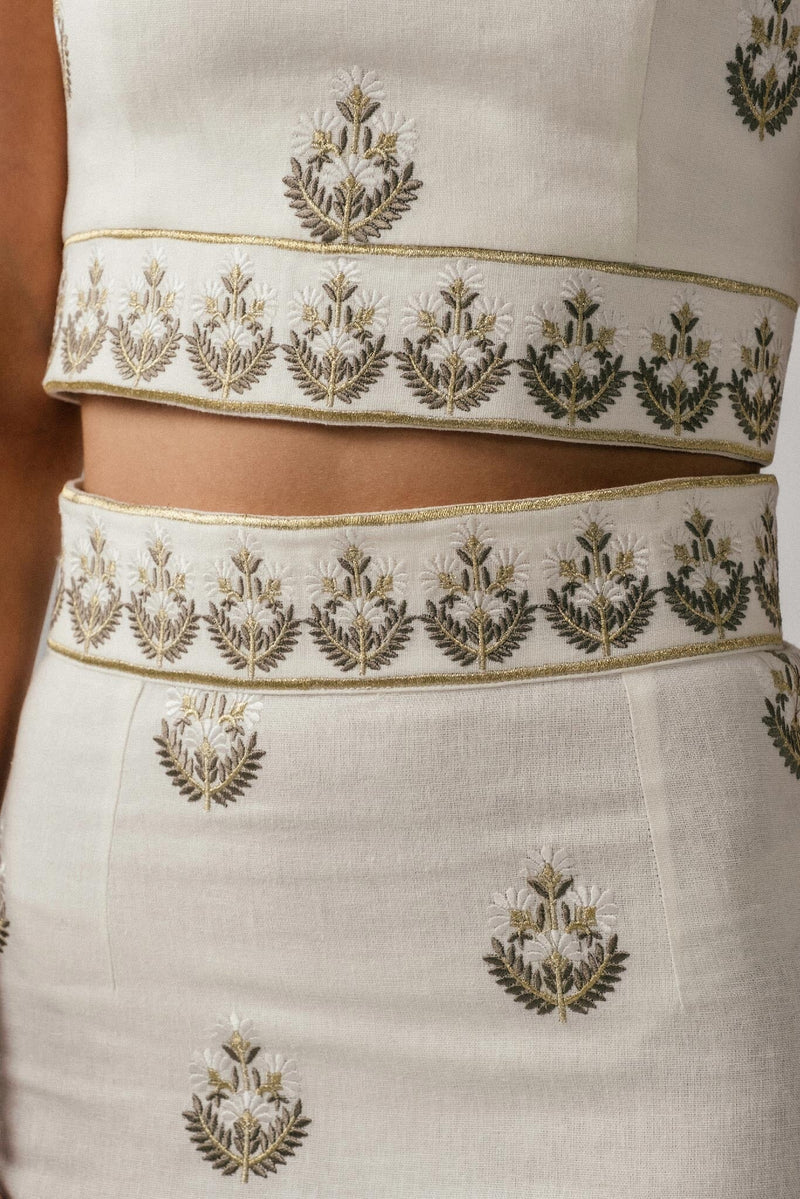 Rose Water House Begum Set Ivory