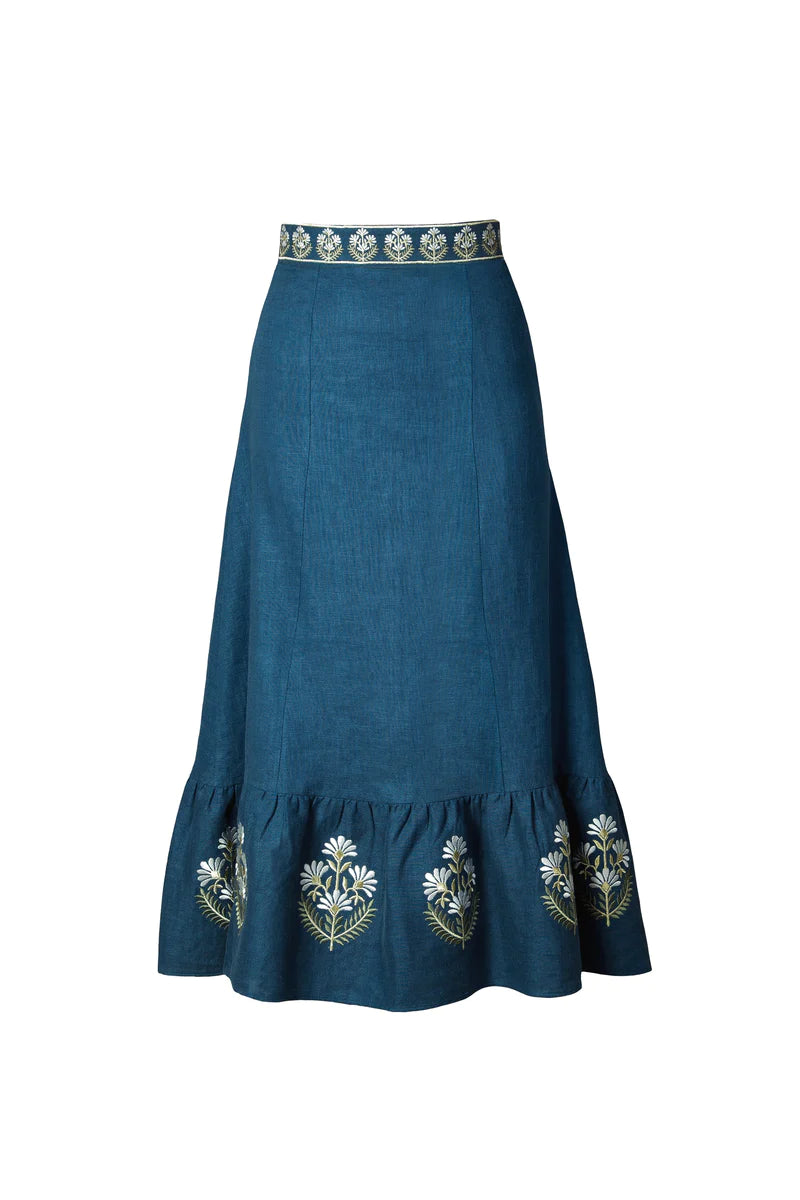 Rose Water House Ayan Skirt Blue