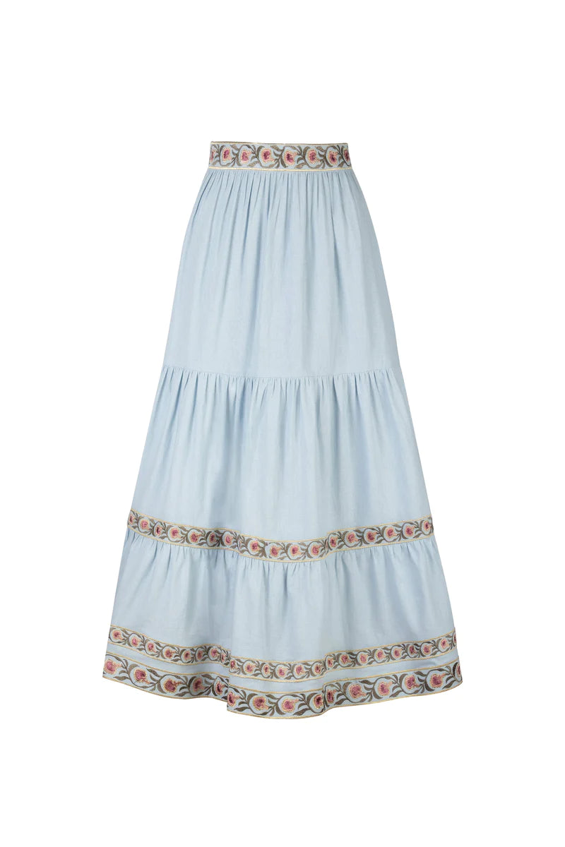 Rose Water House Carnation Skirt Blue/Pink