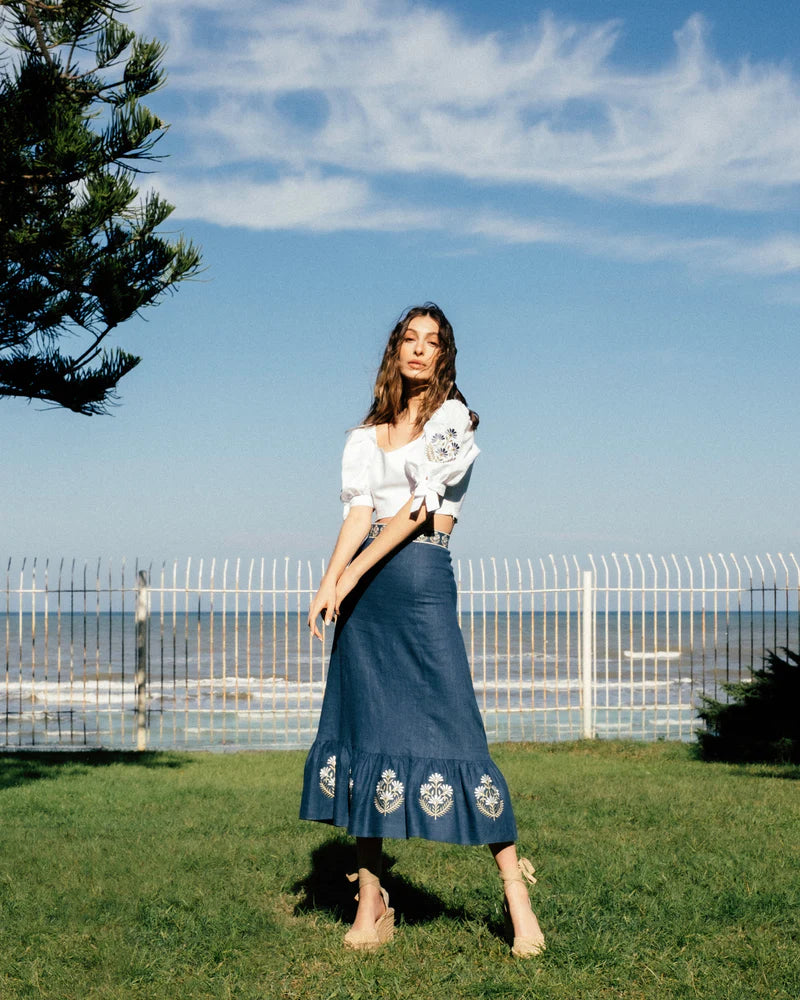 Rose Water House Ayan Skirt Blue