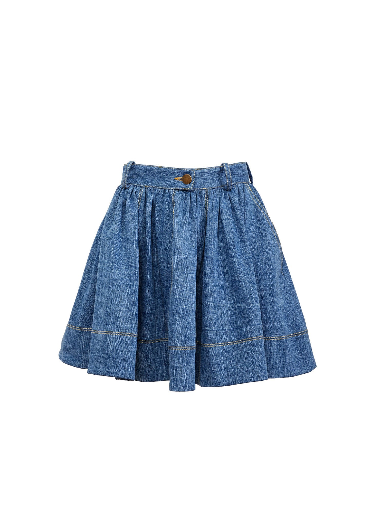 Fleur Du Mal Denim Flare Skirt