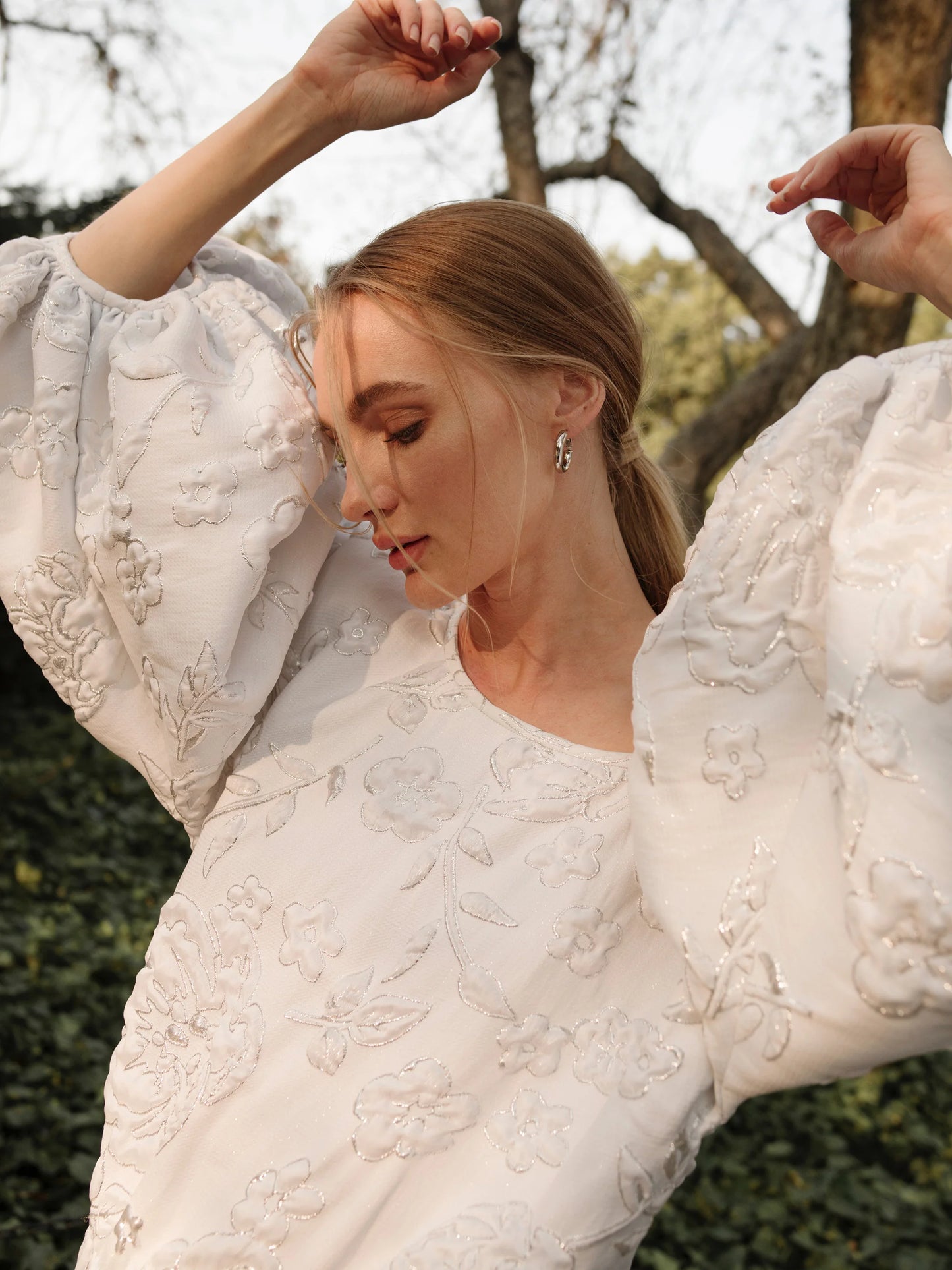Arianne Elmy All White Good Luck Top