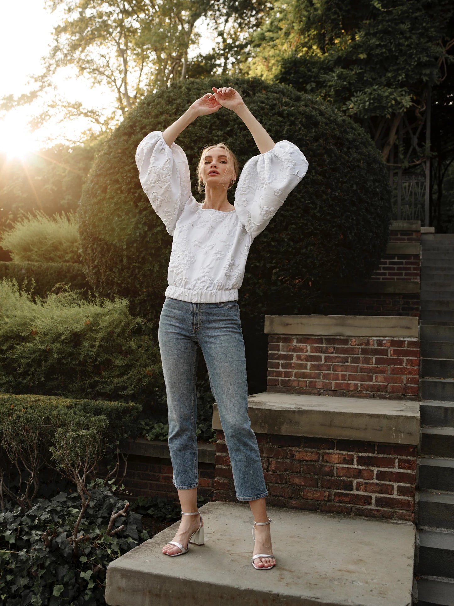 Arianne Elmy All White Good Luck Top