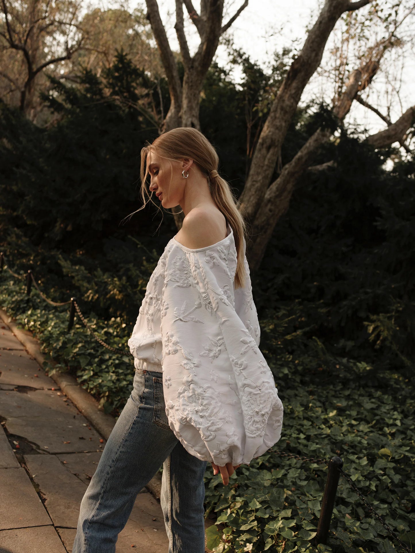 Arianne Elmy All White Good Luck Top