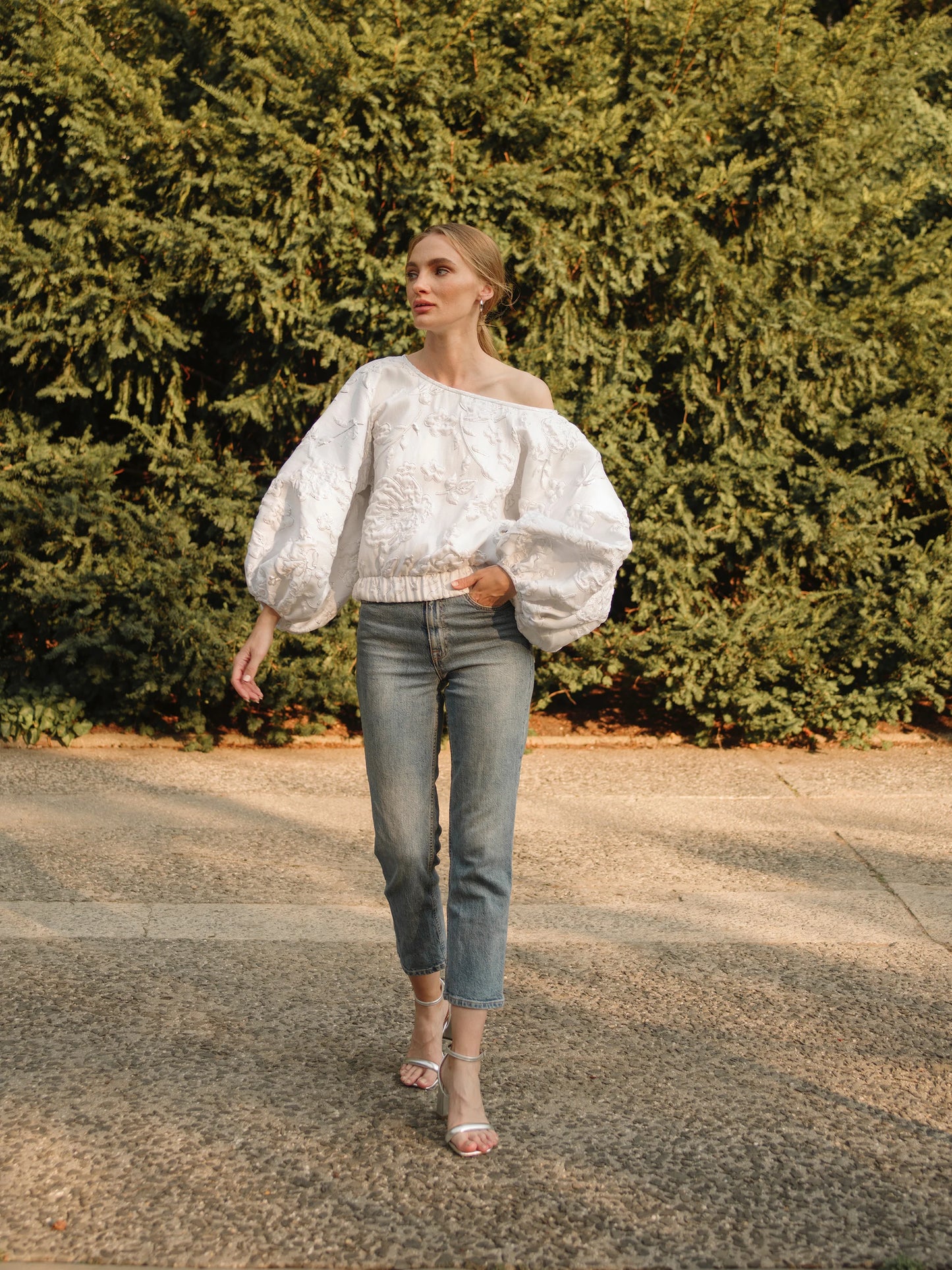 Arianne Elmy All White Good Luck Top