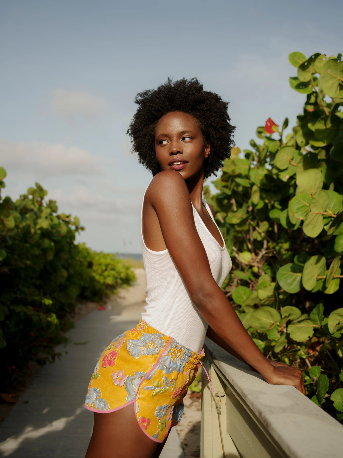 Arianne Elmy Yellow Good Luck Shorts
