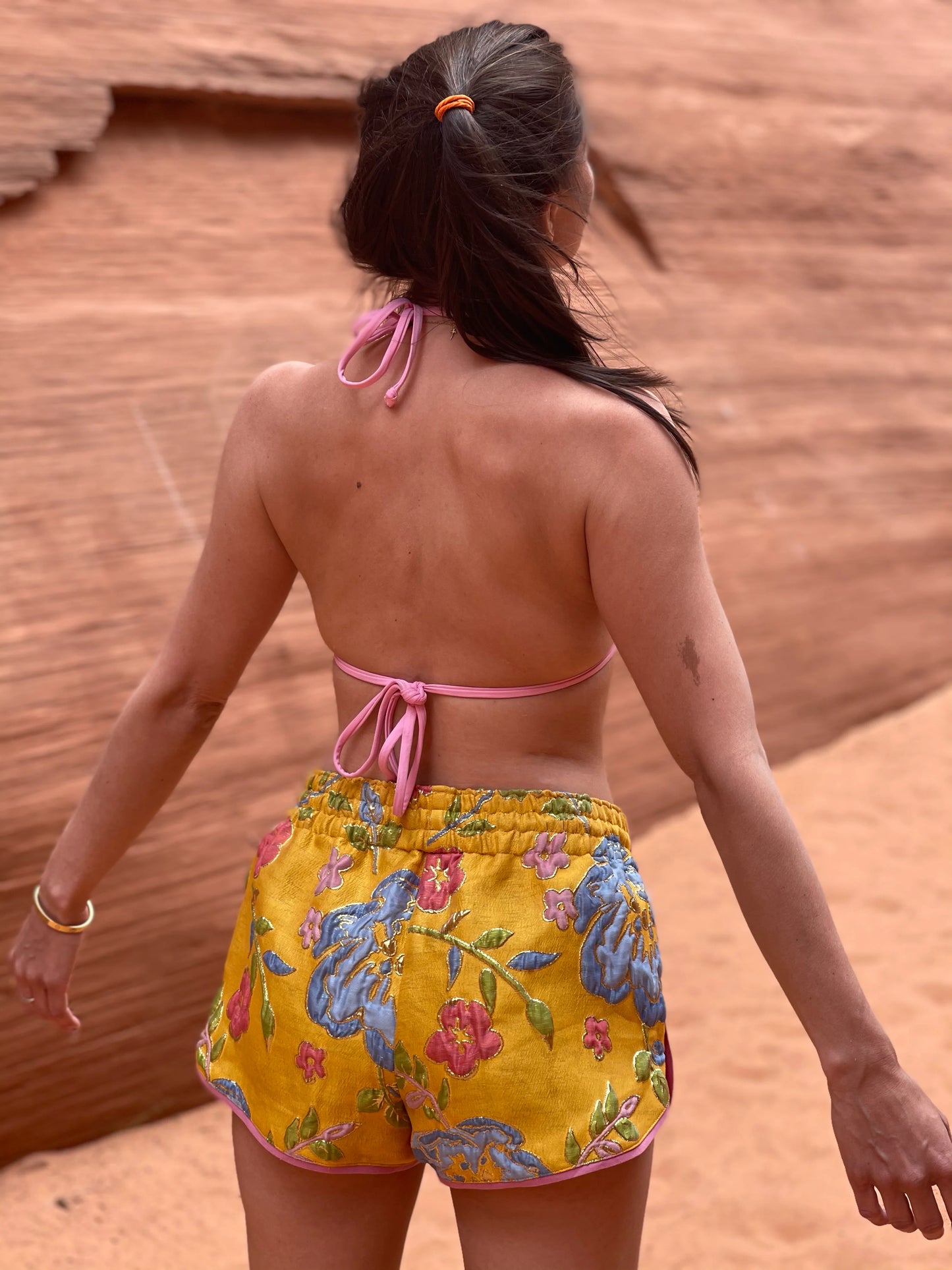 Arianne Elmy Yellow Good Luck Shorts