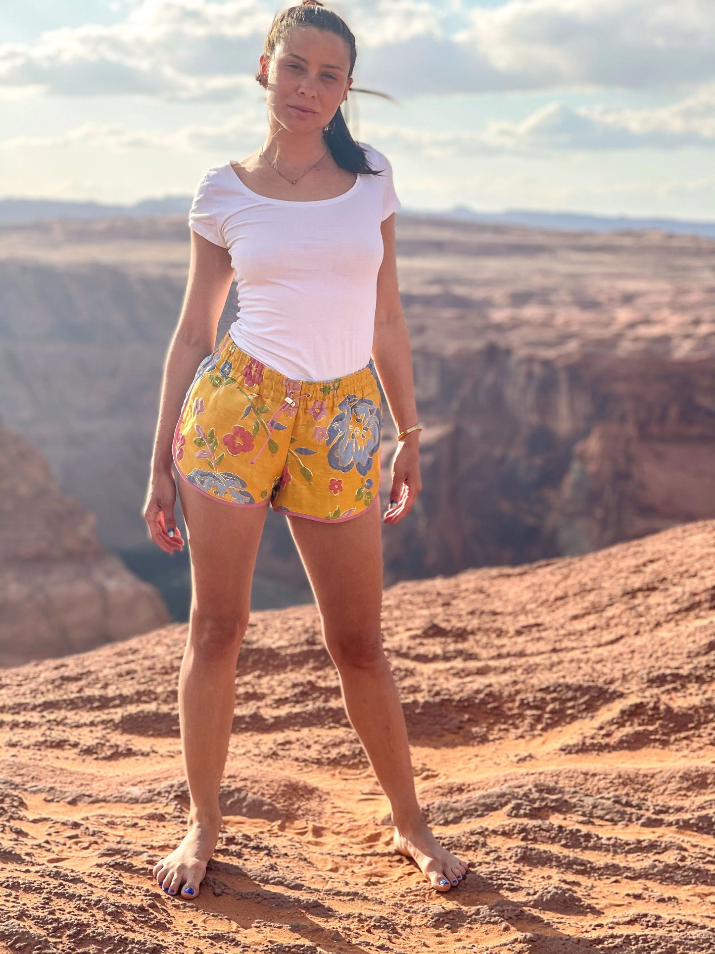 Arianne Elmy Yellow Good Luck Shorts